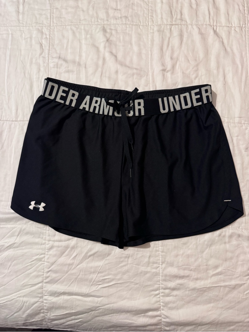 Under Armour Black Women's Athletic Training Shorts with Logo Waistband